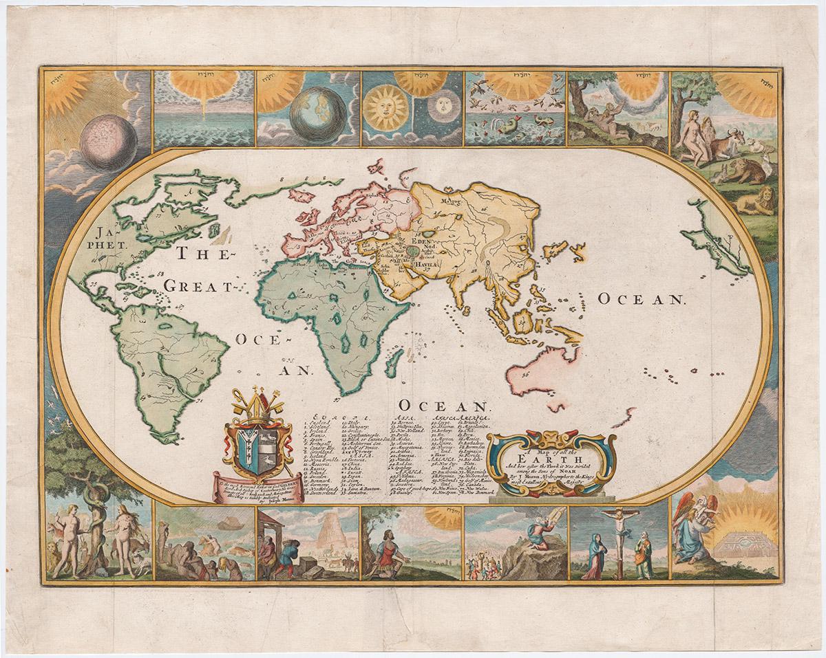 Moxon, A Map of the Earth, 1681