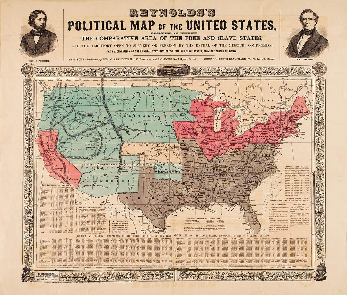 Reynolds's Political Map of the United States, 1856
